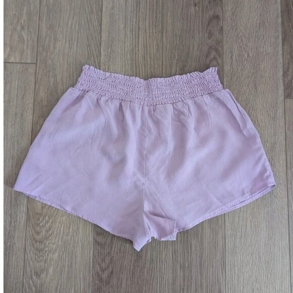 NEW Bella Dahl | Smocked Waist Tencel Short In Orchid Blush - Picture 9 of 11